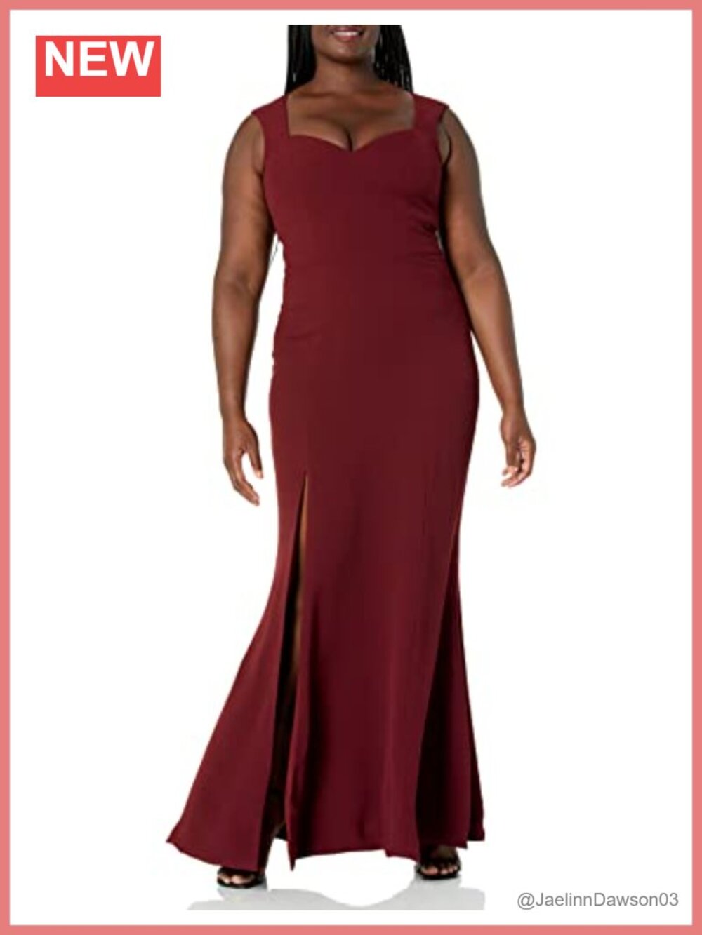 Mermaid Maxi Dress Sweetheart Neck Sleeveless High Slit Formal Gown